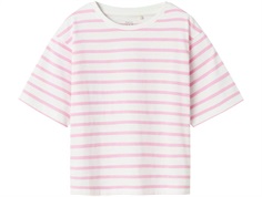 Name It t-shirt hvid med pink striber